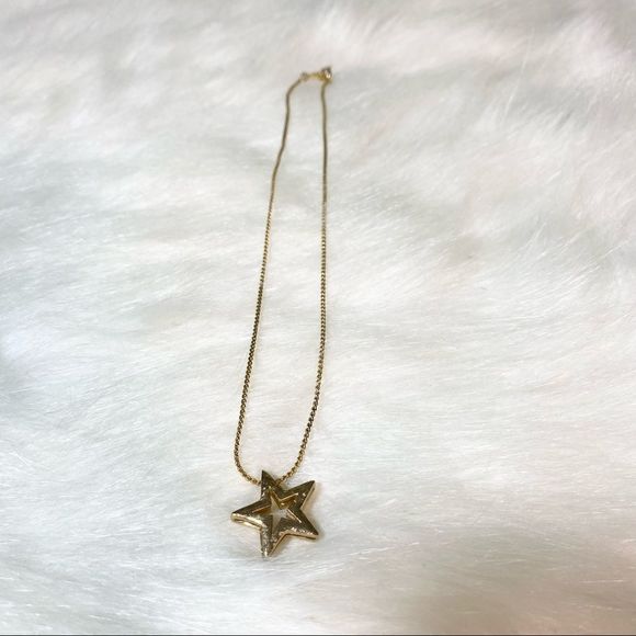 Vintage Artistry Choker Gold Star Necklace with Chain - Picture 2 of 3